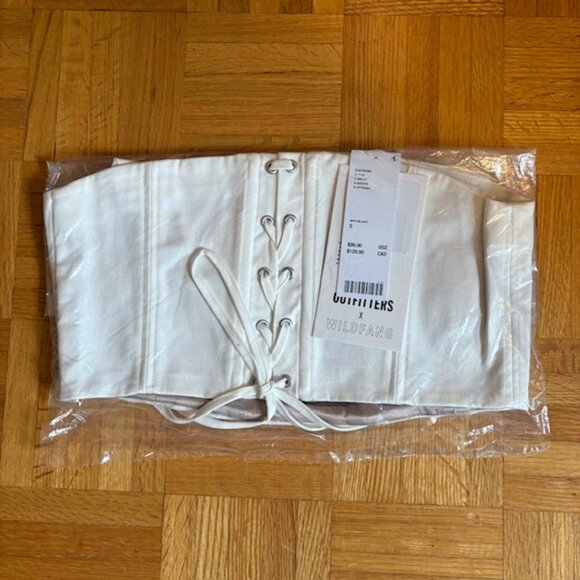 NWT WILDFANG UO Exclusive Essential 6-Way White Corset Top, Size: Small - Picture 6 of 7